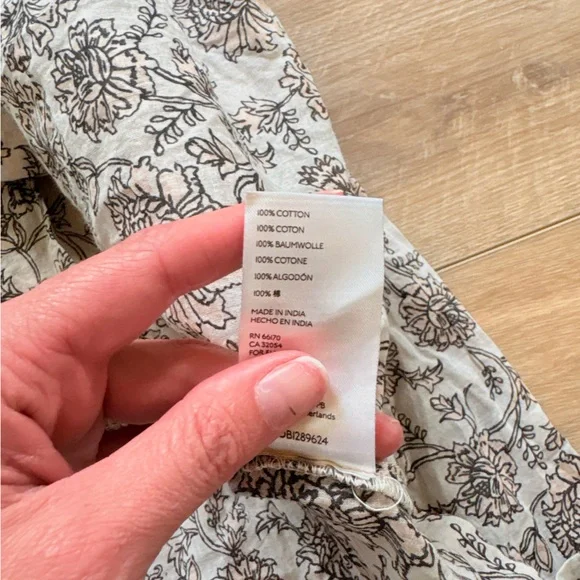 Free People Bonita Smocked Floral Cream Dress - Picture 9 of 9